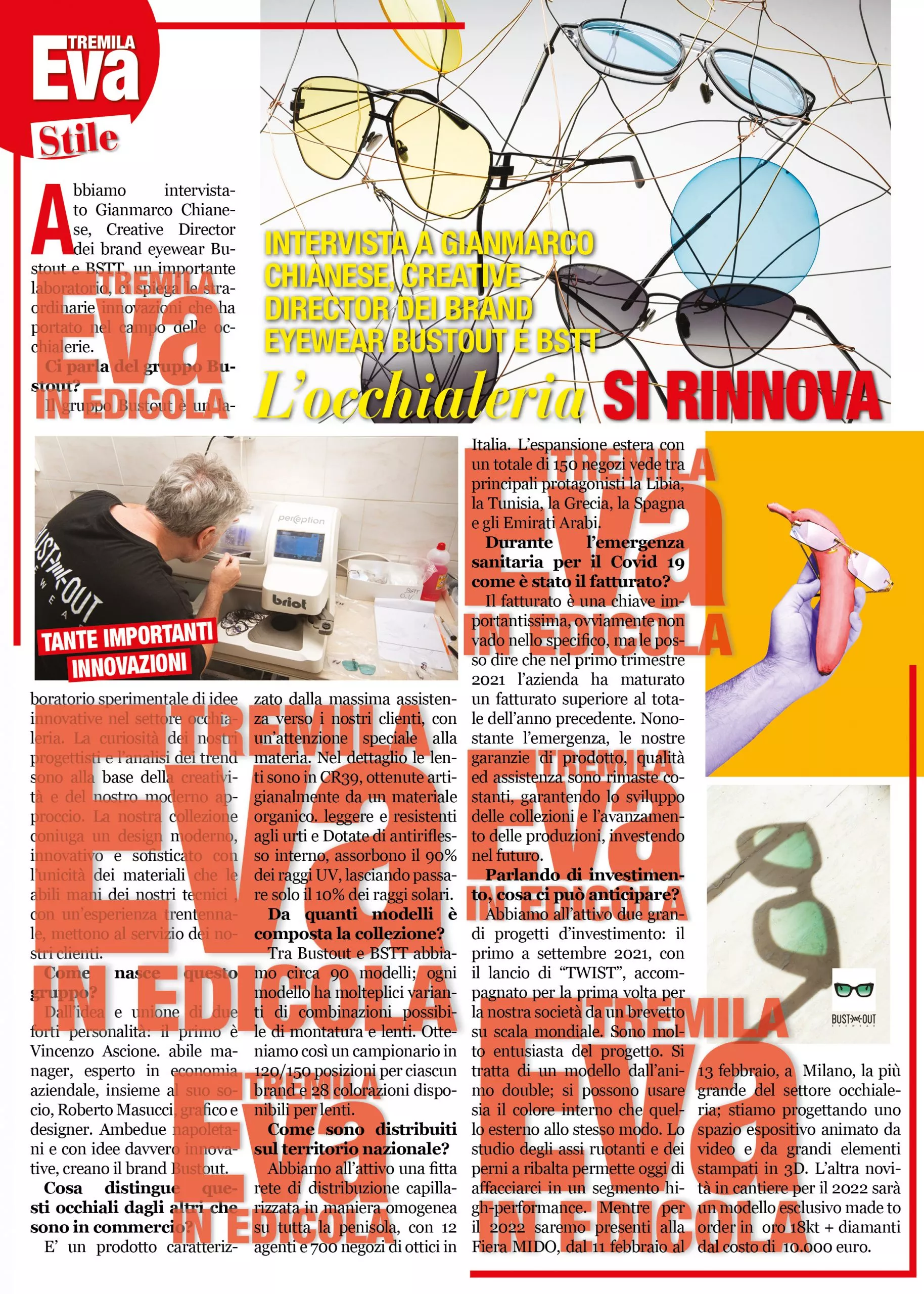 Bustout: l'occhialeria si rinnova