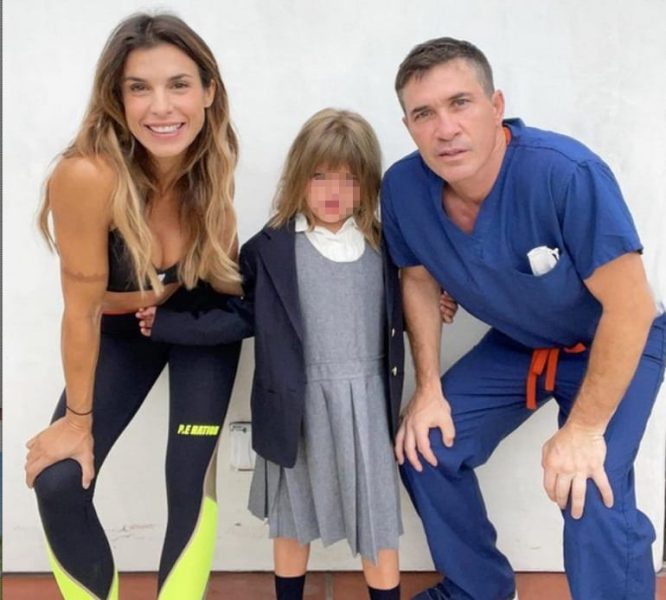 elisabetta canalis con la figlia skyler eva e l'ex marito brian perri