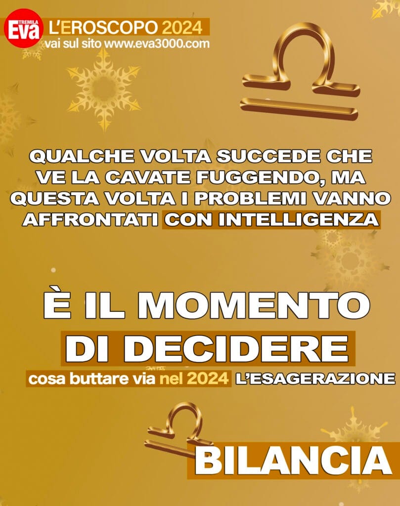 L'oroscopo del 2024 segno per segno: e le stelle... non stanno più a guardare! 7 bilancia