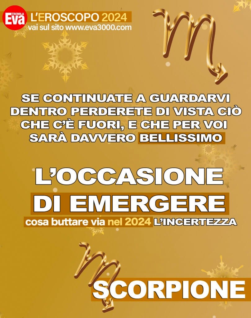 L'oroscopo del 2024 segno per segno: e le stelle... non stanno più a guardare! 8 scorpione