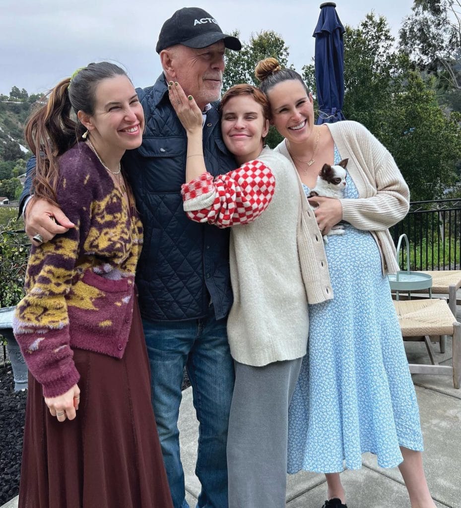 bruce willis con le figlie più grandi scout, tallulah e rumer willis