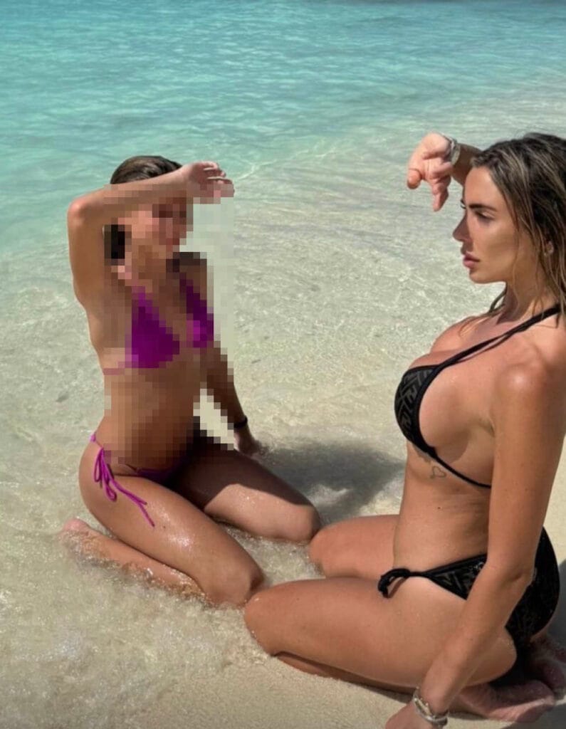 noemi bocchi con la figlia sofia
