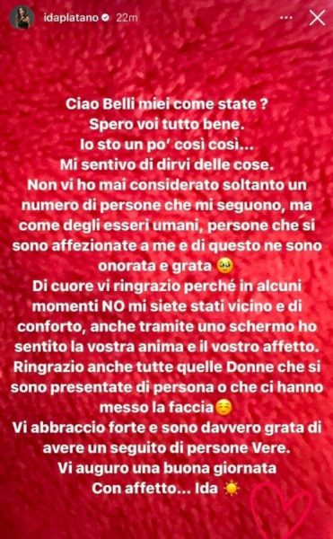 messaggio ida platano