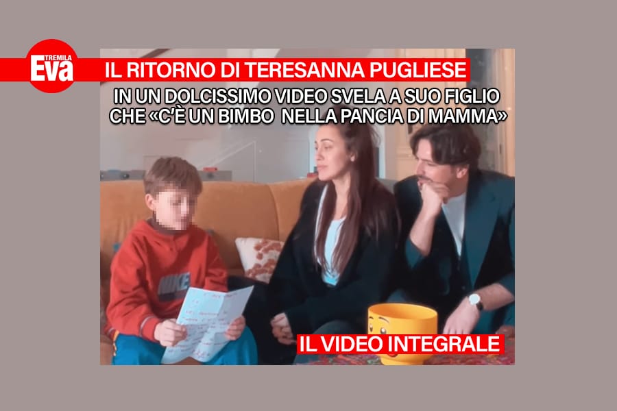 teresanna pugliese di nuovo incinta dopo tante difficolta ha svelato a francesco che non sara piu figlio unico e lui si commuove vero mamma