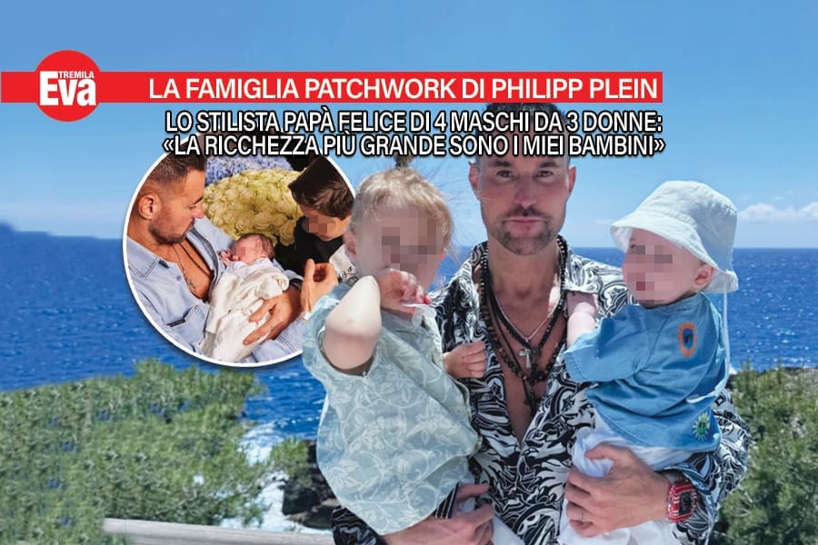la famiglia patchwork di philipp plein quattro volte papa