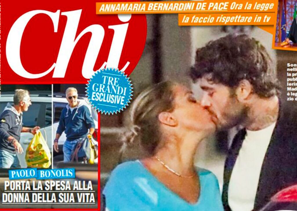Sonia Bruganelli e Angelo Madonia, il loro fresco amore è già in pericolo: «Ho un enorme senso di colpa per il matrimonio finito con Paolo Bonolis e devo ancora capire cosa voglio dalla vita: non so dire se ho un moroso» bruganelli madonia bacio