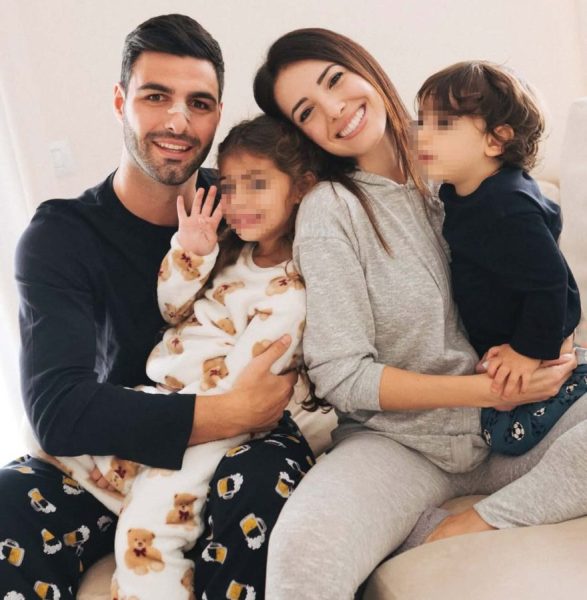 Clarissa Marchese ed i figli Arya e Christian