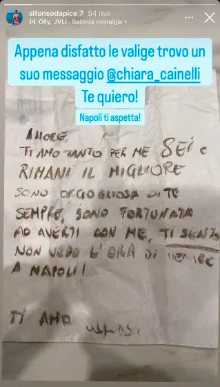 Alfonso D'Apice fuori dal GF: «queste prime ore sono molto difficili, ma tornerà il sorriso». E ora aspetta Chiara, che gli promette: «ti amo, non vedo l'ora di baciarti a Napoli»