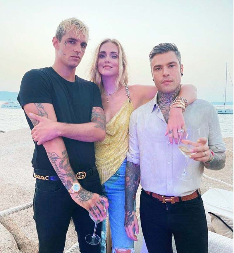 Fedez e Ferragni con Achille Lauro