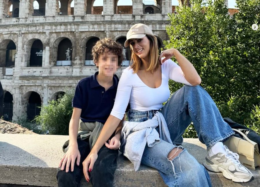 Serena Garitta con il figlio Renzo