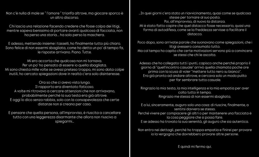 Il duro sfogo social di Cristina Ferrara