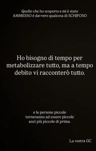il durissimo post di Giulia Cavaglià