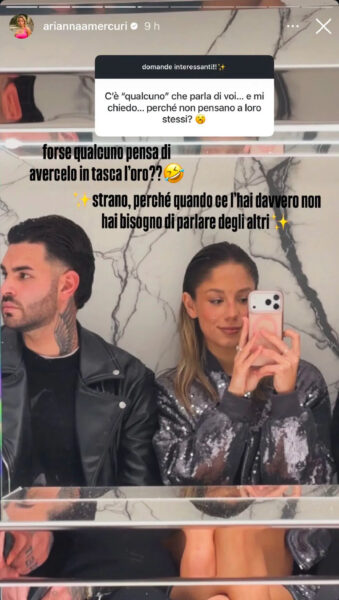 Arianna Mercuri e Sarah Esposito, ex di Valerio Ciaffaroni, scambio di frecciatine social sull'oro che luccica: la guerra fredda dopo Temptation Island non è finita arianna1