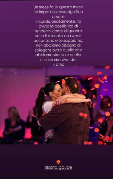 Sara Gaudenzi e Alessio Rubeca, un mese d'amore dopo Uomini e Donne: «Ho imparato cosa significa amare incondizionatamente, so quanto sono fortunato ad averti accanto» Sara Gaudenzi e Alessio Rubeca, un mese d'amore dopo Uomini e Donne: «Ho imparato cosa significa amare incondizionatamente, so quanto sono fortunato ad averti accanto»