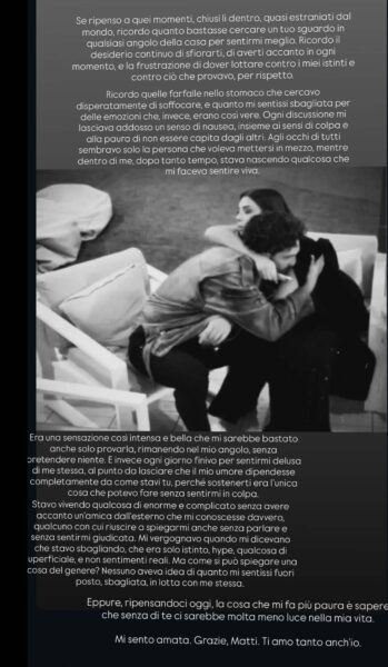 «Stavo vivendo qualcosa di enorme e complicato». Grazia Kendi confessa per la prima volta tutto ciò che ha provato nella casa del GF quando ha capito di essersi innamorata di Mattia Scudieri. E oggi ammette: «senza di te ci sarebbe molta meno luce nella mia vita»