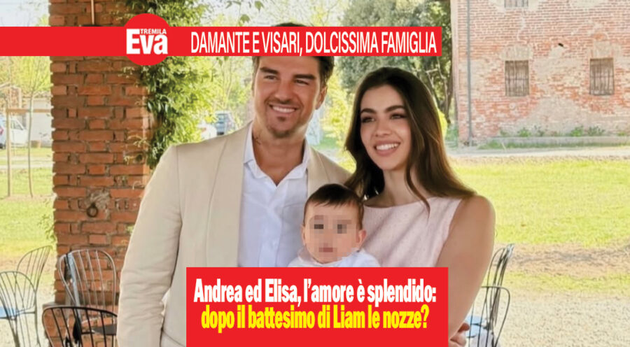 elisa visari andrea damante battesimo