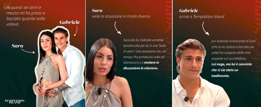 «Sono contento di essere riuscito a liberare Sara e a far scoppiare questa coppia piena di malessere». Andrea Turino è il magnifico Hulk che sta sconvolgendo Temptation Island e che ha fatto infuriare Gabriele: dopo i video shock la coppia continua a sconvolgere il reality! Sara e Gabriele, Andrea Turino ha messo in discussione la coppia?