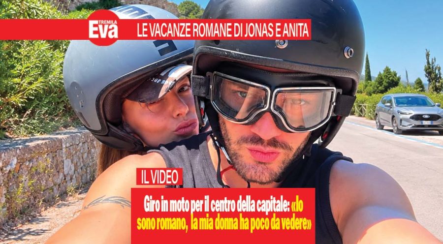 Anita Mazzotta, le dolci vacanze romane in moto nel cuore della Capitale con Jonas Pepe: lui le fa da guida tra Fori, Colosseo e Altare della Patria e scherza: «La mia donna sta con un romano, non è che c’è tanto da vedere» anita mazzotta e jonas pepe